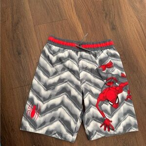 Gray and Red Spider-Man Shorts